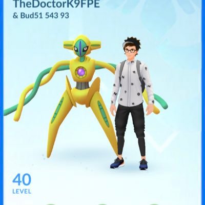 TheDoctorK9FPE's profile picture. 18 y/o | Love #PokémonGO - 270M+ XP #TeamMystic | Lv 40 - 7/4/18 | Lv 50 - 4/25/21 | Admin for Pokémon GO: Greater New Haven Community #GRINDSQUAD #MomentoMori
