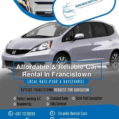 Car rental business in Francistown.