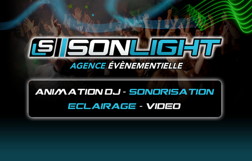 Agence évènementielle Sonlight : animation DJ, mariage, anniversaire, fêtes, soirées étudiantes. Location de matériel sonorisation éclairage vidéo.