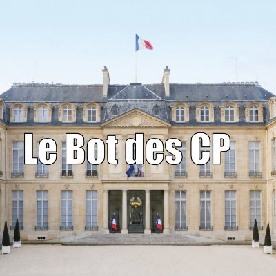 Je tweetais chaque communiqué de presse ministériel. 🇫🇷
Développé par @5up3rs0n1c
Actif de 5:00 à 23:00 🤖
https://t.co/KRPDLaLEER ☕