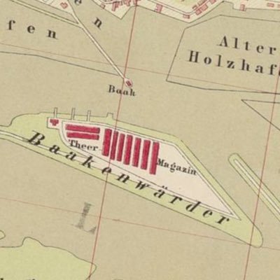 Sandbank, Elbinsel, Teerhof, Seefeste, Petroleumhafen, Halbinsel, Dampfschiffhafen, Freihafen, Urbanes Quartier, Metropolitanes Quartier