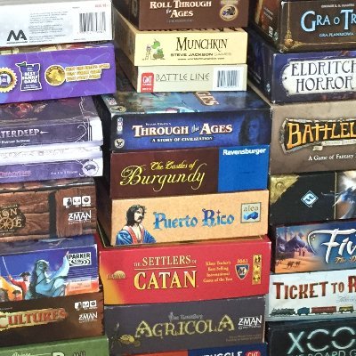 Tweeting about the latest board game reviews, 