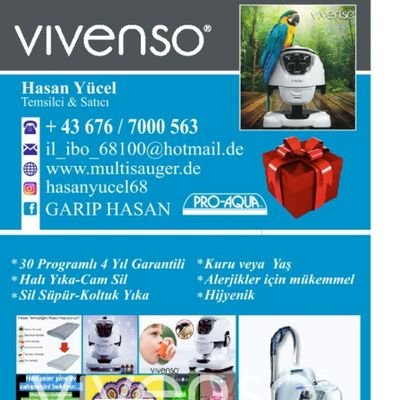 PRO  AQUA  VIVENSO  /  +43 676/7000 563   Bir  Telefon  Kadar  Yakiniz  Sizlere  30 Marfetli  4  Yil  GARANTILI  Her Eve  Lazim   Taksitle  Almak  Mümkün   TSK