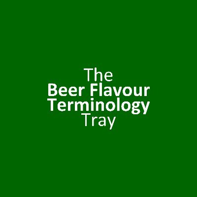 A serving tray with the original beer flavour terminology as suggested by brewing scientist Dr. Morten C. Meilgaard in 1979.