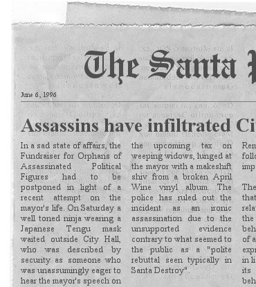Twitter feed for Santa Destroy. What else could it be?