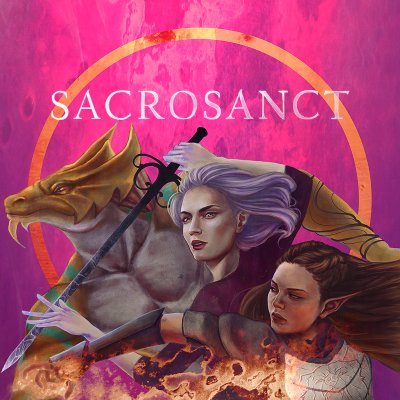Sacrosanct is a very queer #ttrpg #actualplay #podcast set in a Forgotten Realms alternate reality featuring 2 elven women and one large, grumpy dragonborn.