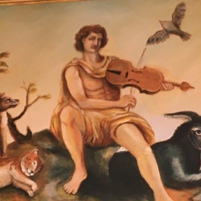 Early music violin, viola, vielle player