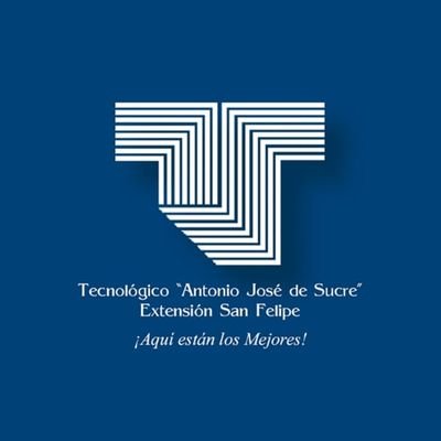 Instituto Universitario de Tecnología Antonio José de Sucre extensión San Felipe. Aqui estan los mejores!

Encuentro 2021 👇
https://t.co/CeJbm0R7Os