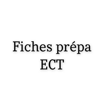 FichesEct's profile picture. Ancienne élève en prépa ECT, j’ai intégré une école du top5 avec la bourse d’excellence grâce à mes fiches. Elles seront essentielles à votre réussite.