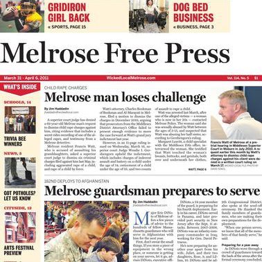 The Melrose Free Press, the newspaper of record in Melrose, Mass.