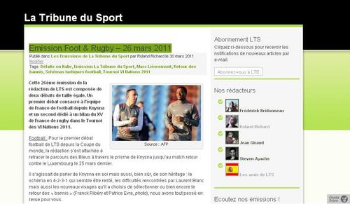 Site d'analyse sportive créé en novembre 2008 rassemblant plusieurs actifs/étudiants. @rolandrichard et @jean_giraud effectuent des TL réguliers.