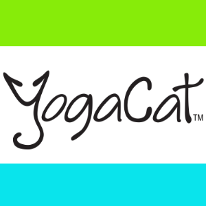 Our wise, witty feline promotes yoga & joy. 