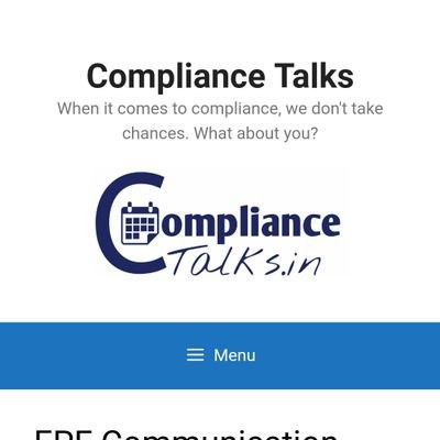 https://t.co/YyFT20HFxE
Compliance Talks is your virtual assistant to help your business to comply with all Labour Law and corporate laws.
