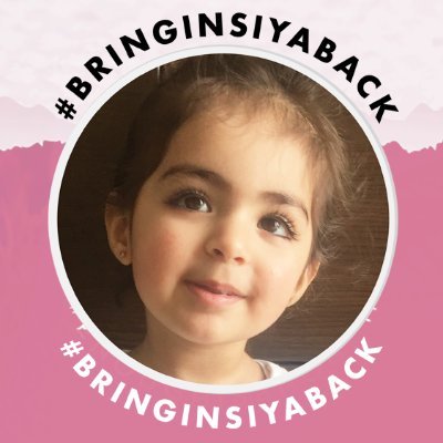 Het officiële Bring Insiya Back account. Insiya werd ontvoerd uit Amsterdam op 29 september 2016. Dit account wordt beheerd door team #bringinsiyaback