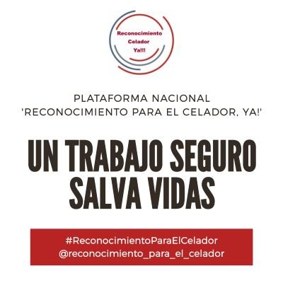 Plataforma Nacional Celadores/as
#NoSomosPersonalBajoRiesgo
#FormaciónYa📚
#CeladorYa
https://t.co/u8BexoSLl3