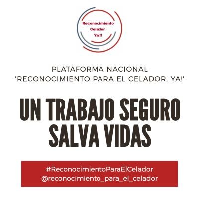 Plataforma Nacional Celadores/as 
#NoSomosPersonalBajoRiesgo
#FormaciónYa📚
#CeladorYa
https://t.co/u8BexoSLl3