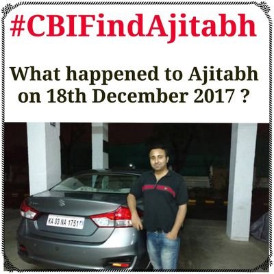 CBIFindAjitabh's profile picture. #KumarAjitabh deserves justice.
Criminals who abducted him alongwith his car, MUST be brought before the law. #CBIFindAjitabh
#JusticeForAjitabh