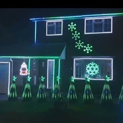 Christmas lights synchronised to music.