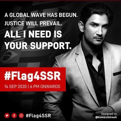 On Twitter only to join the movement of #JusticeforSSR #bollywoodisdeadtome