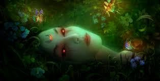 Born from a tear, compassion reflected, resting on a simple blade of grass, in a meadow where at last the hunter one day became friend.