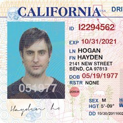 California Drivers License Template PSD New 2020