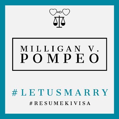 We are demanding justice. We paid the fees. We waited patiently. It's time to #LetUsMarry. 

#ResumeK1Visa #MilliganvPompeo #LoveIsNotTourism