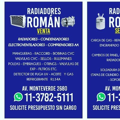 Radiadores Nuevos
Repuestos de AA
Kits de Encendido, etc!🔥