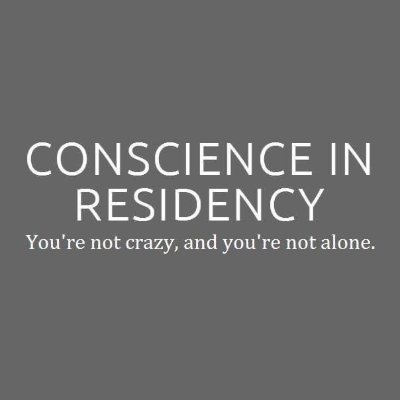 An organization supporting trainees making choices in accord with your conscience. conscienceinresidency@gmail.com. Get coaching free: https://t.co/az1XqvEUuv