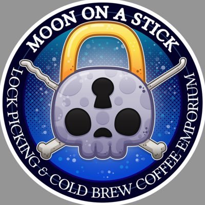 MoononaStickLP's profile picture. Moon on a Stick Lock Picking & Cold Brew Coffee Emporium. Teaching people to open locks and giving them a buzz since 2019. Brainchild of @a8n_pub & @TimmehWimmy