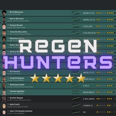 Tracking down the best Regen's within the Football Manager world! Found a world-class Regen? Tag us or DM us! Join our Discord Server: https://t.co/W9jFcoG7CC