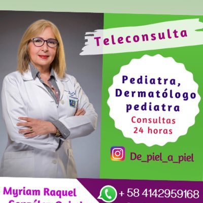 Vida, ciencia y salud! Myriam Raquel González-Oviedo. Pediatra, Dermatólogo Pediatra y Periodista. https://t.co/gizZj4vbOW