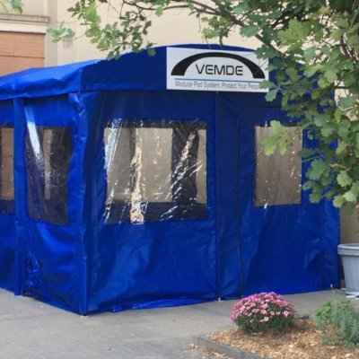 Covitent is the only US-based distributor of the VEMDE Pod, the visitation shelter that helps elderly residents visit with their families.