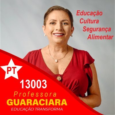 Pré-candidata a vereadora pelo PT, professora da rede pública de Fortaleza, musicista, mãe, avó. Segurança Alimentar, Cultura e Educação são minhas bandeiras.