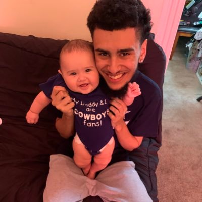 Young Black man being the best dad I can be 💪🏽 Khyrie Allen Bates is my world 💙