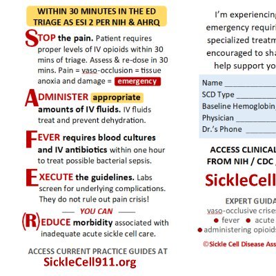 Fast access to guidelines and better care: Empowering medical professionals to implement quality sickle cell treatment. Amplifying the patient's voice in care.