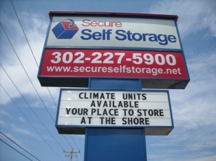 Your Place to Store at the Shore! Clean, secure, paved, 5 minutes from downtown Rehoboth. Conveniently located next to the Rehoboth Car Wash.