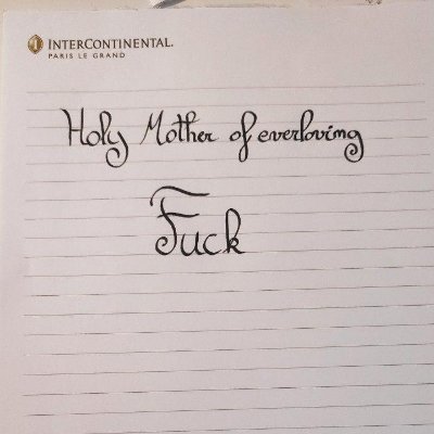 HecateQalam's profile picture. Irreverent calligraphy.
Yes.
Fuck you.