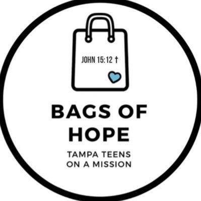bagsofhopetampa's profile picture. Providing the Tampa Bay Area with “Bags of Hope” we are four tampa teens on a mission🛍💛