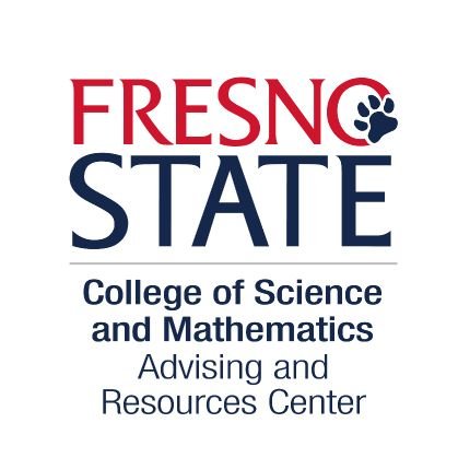 The official Twitter page of the academic advising center for students in the College of Science and Mathematics at Fresno State.