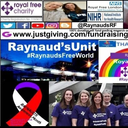 Raynauds Unit @RoyalFreeNHS
Tweets by Nicola Whitehill patient expert volunteer #RaynaudsFreeWorld https://t.co/YCr9CXZY63