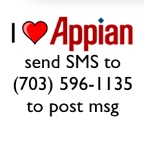 Send TEXT MSG to (703) 596-1135 to submit anonymous tweet to #appianworld feed.  Created by John O'Brien (@jobrieniii) an attendee at today's Appian World 2011.