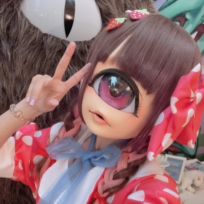 小沢団子さん作の単眼ちゃん。kicco（きっこ）です🎀左八重歯とピンクのインナーカラーがチャームポイント💕 #ちもさんフレンズ #chimofriends