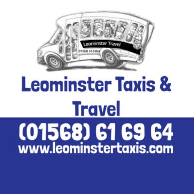 Taxi & Minibus operator in Leominster Herefordshire UK Call us on 01568 61 69 64 to book or email bookings@leominstertaxis.com