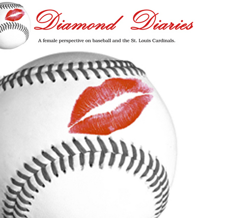 Blogging about our #stlcards from the female side of the stands.
