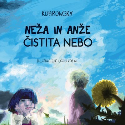 Neža in Anže čistita nebo je otroška slikanica, v kateri sestrica svojemu mlajšemu bratcu skozi otroške oči razloži, kako nastanejo oblaki in zakaj dežuje.