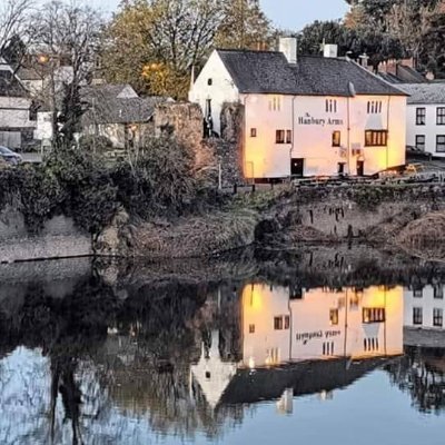 The Hanbury Arms is a 16th century coaching inn situated next to the River Usk, with great traditional ales and a superb home cooked menu.