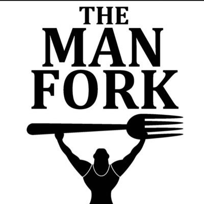 Men have larger jaws and eat more food than women. It makes sense for us to use a bigger fork.