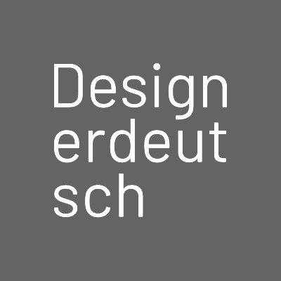DESIGNERDEUTSCH's profile picture. Designerdeutsch is a Berlin-based studio for discursive design and branding services.