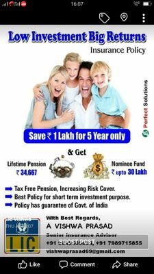 Financial Planner Life and Health Insurance Free Door Step Service,