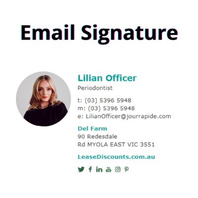 $5 Email Signature - Unlimited Revisions